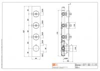 Термостатический смеситель Quadro design Valvola01 19 90.0 на четыре отверстия схема 2