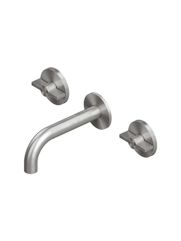 Изображение Смеситель для раковины Quadro design Valvola01 19 10V на 3 отверстия настенный