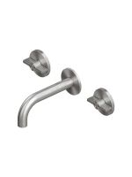 Смеситель для раковины Quadro design Valvola01 19 10V на 3 отверстия настенный схема 1