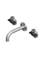 Смеситель для раковины Quadro design Valvola01 19 10V на 3 отверстия настенный схема 2