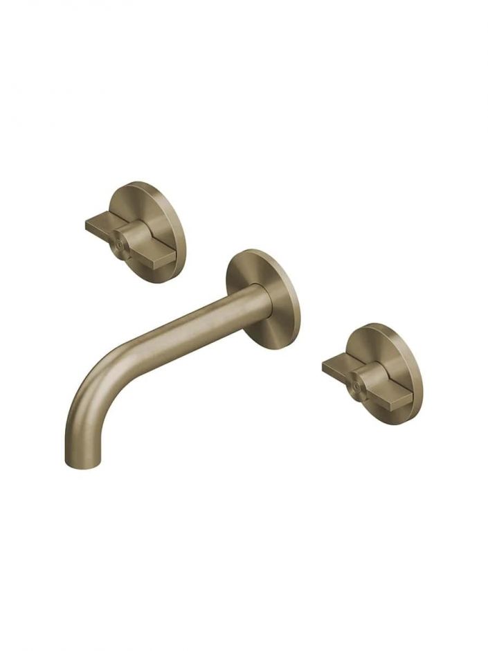 Смеситель для раковины Quadro design Valvola01 19 10V на 3 отверстия настенный ФОТО