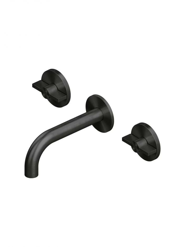 Смеситель для раковины Quadro design Valvola01 19 10V на 3 отверстия настенный ФОТО