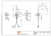 Смеситель для раковины Quadro design Valvola01 19 31V на 3 отверстия схема 6 Смеситель для раковины Quadro design Valvola01 19 31V на 3 отверстия схема 6