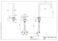 Смеситель для раковины Quadro design Valvola01 19 32 встраиваемый высокий схема 5