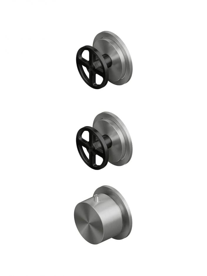 Термостатический смеситель Quadro design Valvola02 20 49.0.00 два запорных крана ФОТО