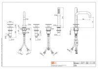 Смеситель на борт ванны Quadro design Valvola02 20 98 с изливом схема 6