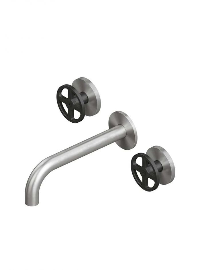 Смеситель для раковины Quadro design Valvola02 20 11V монтаж в стену ФОТО