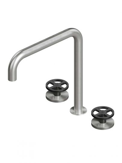 Смеситель для раковины Quadro design Valvola02 20 31V повортный высокий излив схема 4