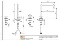 Смеситель для раковины Quadro design Valvola02 20 31V повортный высокий излив схема 5