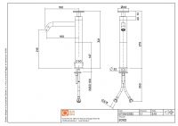 Смеситель для раковины Quadro design Valvola02 20 02 высокий схема 2