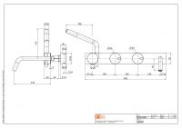 Смеситель для ванны и душа Quadro design Q 18 69R с изливом схема 2 Смеситель для ванны и душа Quadro design Q 18 69R с изливом схема 2