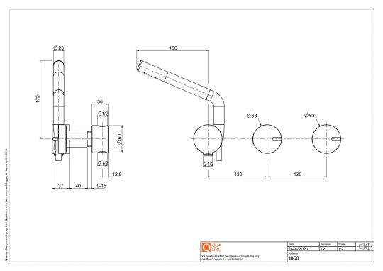 Смеситель для душа Quadro design Q 18 68 настенный схема 5 Смеситель для душа Quadro design Q 18 68 настенный схема 5