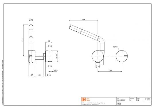 Смеситель для душа Quadro design Q 18 58 встраиваемый схема 6
