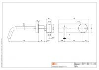 Смеситель для раковины Quadro design Q 18 11R удлиненный излив схема 2