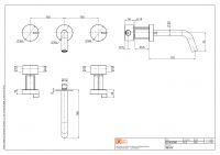 Смеситель для раковины Quadro design Q 18 10V встраиваемый схема 5