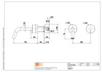 Смеситель для раковины Quadro design Q 18 10T встраиваемый в стену схема 4