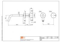 Смеситель для раковины Quadro design Q 18 11 настенный схема 4