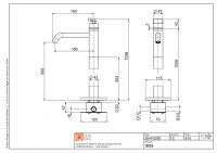 Напольный смеситель Quadro design Q 18 05/1 AS сталь брашированная схема 3