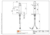 Смеситель для раковины Quadro design Q 18 03 сталь брашированная схема 2 Смеситель для раковины Quadro design Q 18 03 сталь брашированная схема 2