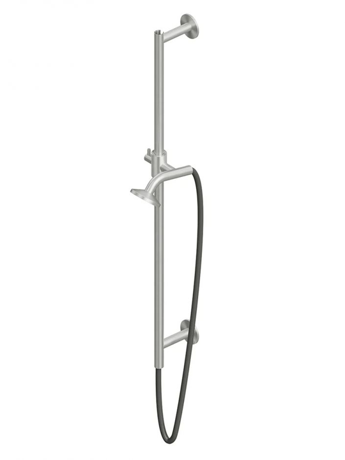 Изображение Душевой гарнитур Quadro design TS21.00 AS 80 мм сталь брашированная