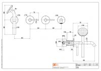 Смеситель для ванны и душа Quadro design FFQT 21 69T с изливом схема 13