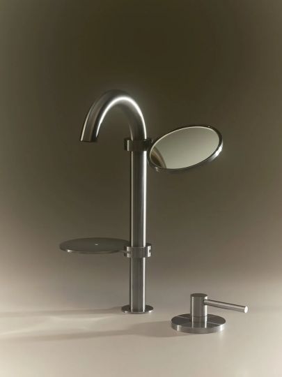 Смеситель для раковины Quadro design FFQT 21 32T на два отверстия высокий схема 7