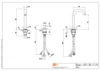 Смеситель для раковины Quadro design FFQT 21 31T на два отверстия схема 4