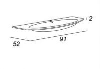Раковина Cezares EDEN из искусственного мрамора 92х52 схема 2