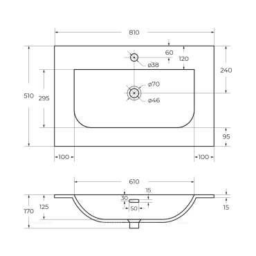 Керамическая раковина мебельная Cezares CZR-8099 схема 4
