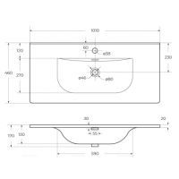 Керамическая раковина мебельная Cezares CZR-8099 схема 8