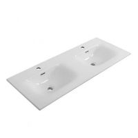 Керамическая раковина с двумя чашами Cezares 121х46х15 схема 1