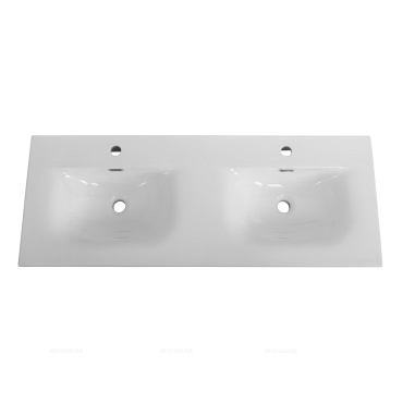 Керамическая раковина с двумя чашами Cezares 121х46х15 схема 3