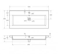 Керамическая раковина Cezares PLANE CZR-8070 схема 2
