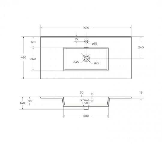 Керамическая раковина мебельная Cezares CZR-8002 схема 2