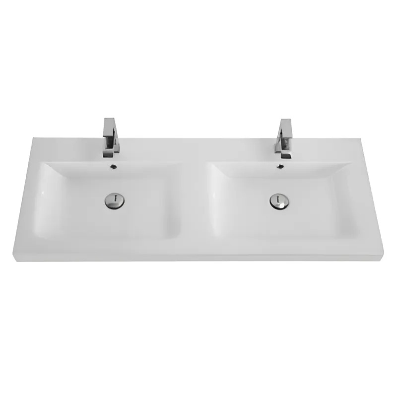 Раковина из искусственного мрамора Cezares ECO с двумя чашами 120х48