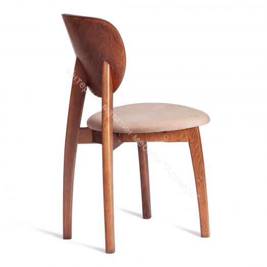 Стул DIAMANTE мягкое сидение бук, 42x42x85см, коричневый, ткань Tenerife Mocco