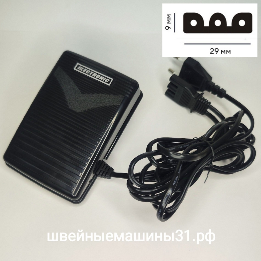 Педаль Model 4C-326G. 230 В; 0,7 А; 140 Вт; разъём Necchi, Dragonfly, AstraLux, Merrylock, Comfort и др.     Цена 2310 руб.