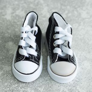 Обувь для кукол Тильда - 7.5 см черный кеды УЦЕНКА!