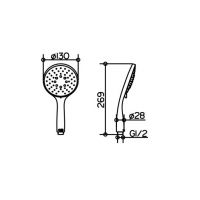 Ручной душ Keuco Edition 400 схема 2 Ручной душ Keuco Edition 400 схема 2