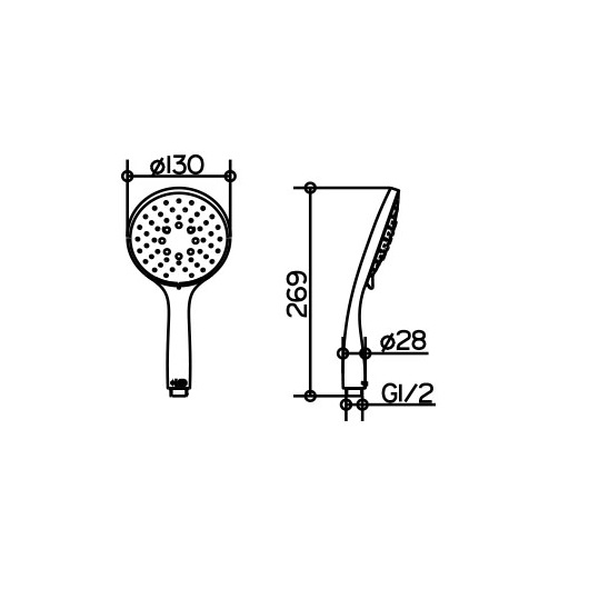 Ручной душ Keuco Edition 400 схема 2 Ручной душ Keuco Edition 400 схема 2