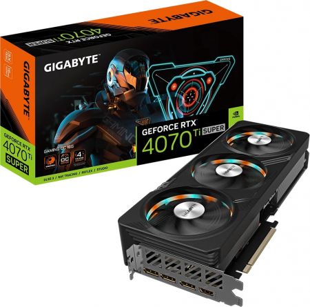 Видеокарта GeForce RTX 4070Ti Super 16Gb Gigabyte GV-N407TSGAMING OC-16GD