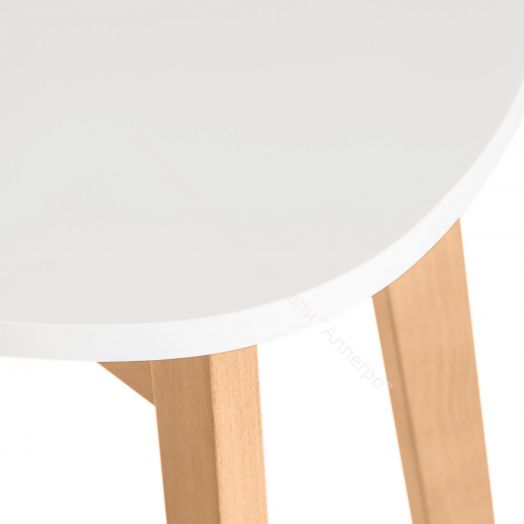 Стул жесткое сиденье MAXI (Макси) каркас бук, сиденье, спинка - мдф, 86 х 48.5 х 54.5 см, Белый+Натуральный (Бук)