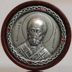 Икона в авто Николай Чудотворец круглая (5,5см)
