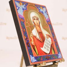 Икона Татьяна Римская с окладом "Праздничные ангелы" (14х18см)
