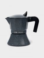 Кофеварка гейзерная Magistro «Мрамор», 150 мл, на 3 чашки, нержавеющая сталь, чёрная