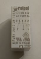 Реле RELPOL RM84-2012-35-1024, Реле 2 переключ. 24VDC, 8A/250VAC DPDT