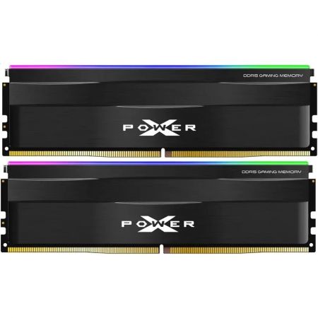 Модуль памяти DDR5 64Gb (2x32Gb Kit) Silicon Power 5600 Xpower Zenith RGB SP064GXLWU560FDF