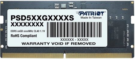 Модуль памяти SO-DIMM DDR5 16Gb Patriot 5200 PSD516G520081S