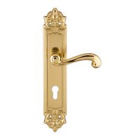 Ручка на планке Extreza Berta 312 CYL PL02 полированная латунь
