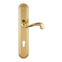Ручка на планке Extreza Berta 312 СYL PL05 полированная латунь